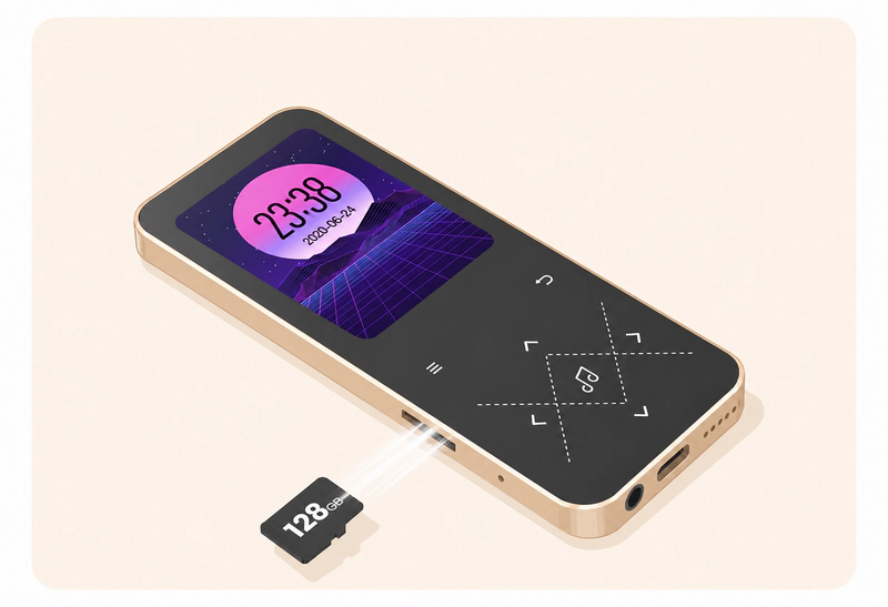 microSDカードを使ってMP3プレーヤーに入れる